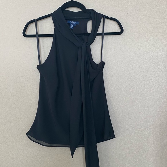 CHAPS Black halter top size 8 - Picture 2 of 4